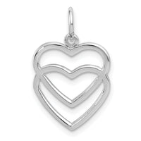 10k WG Double Heart Charm-10K2549