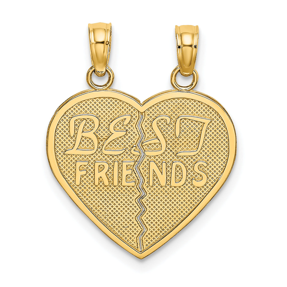 10K BEST FRIENDS Break-A-Part Heart Pendant-10K2597