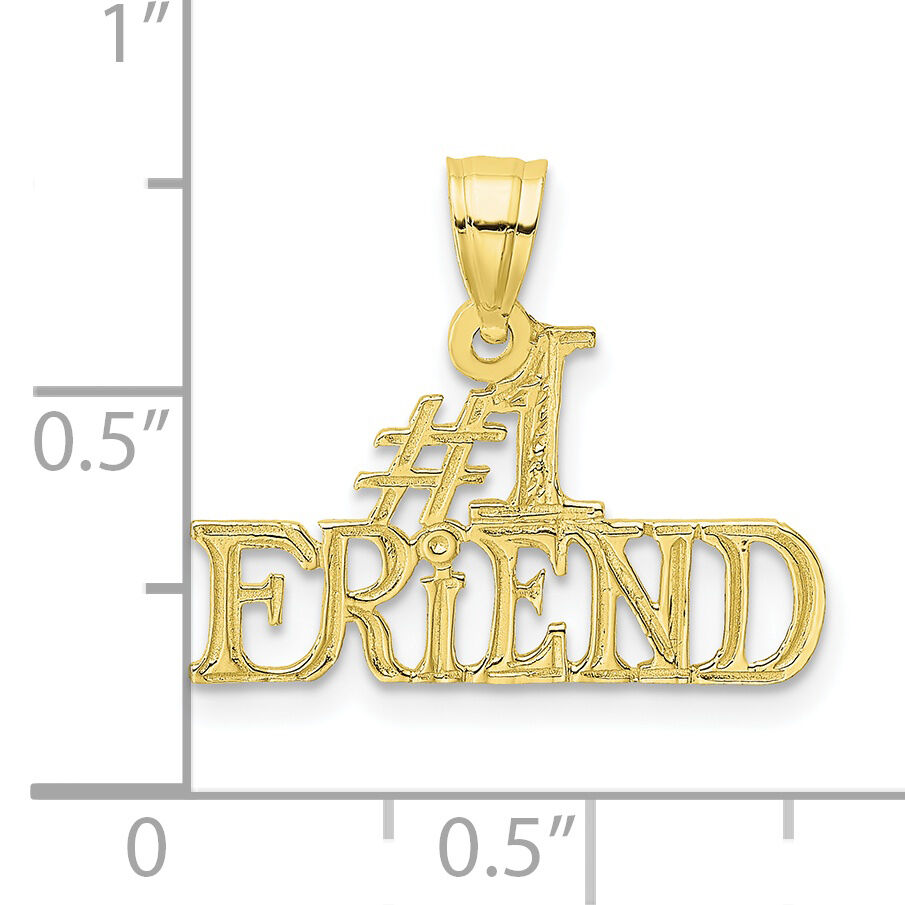 10K #1 FRIEND Pendant-10K2598