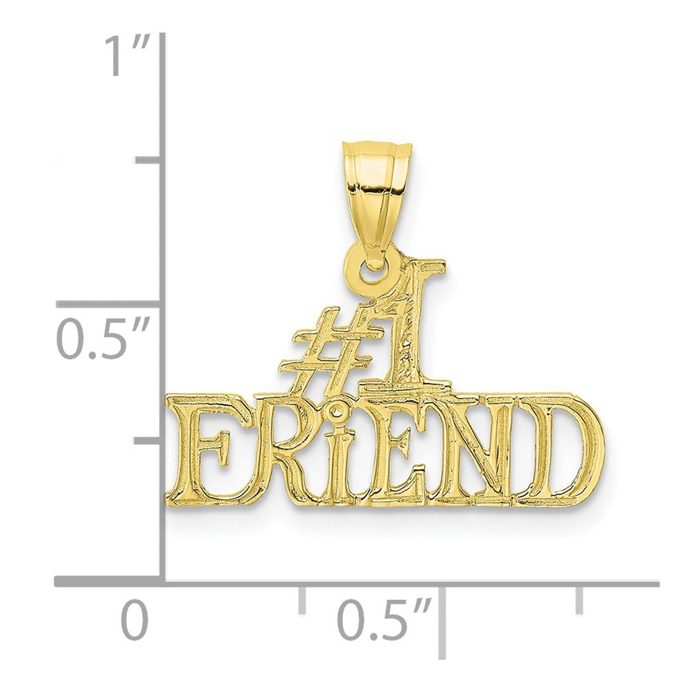 10K #1 FRIEND Pendant-10K2598