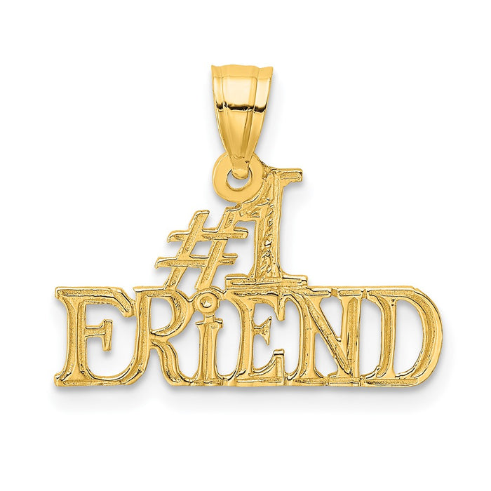 10K #1 FRIEND Pendant-10K2598