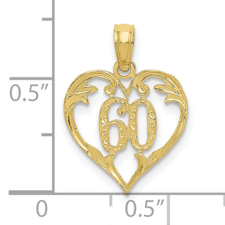 10k 60 Heart Pendant-10K2616