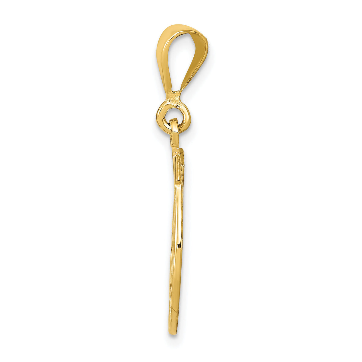 10k Good Luck Clover Pendant-10K2739