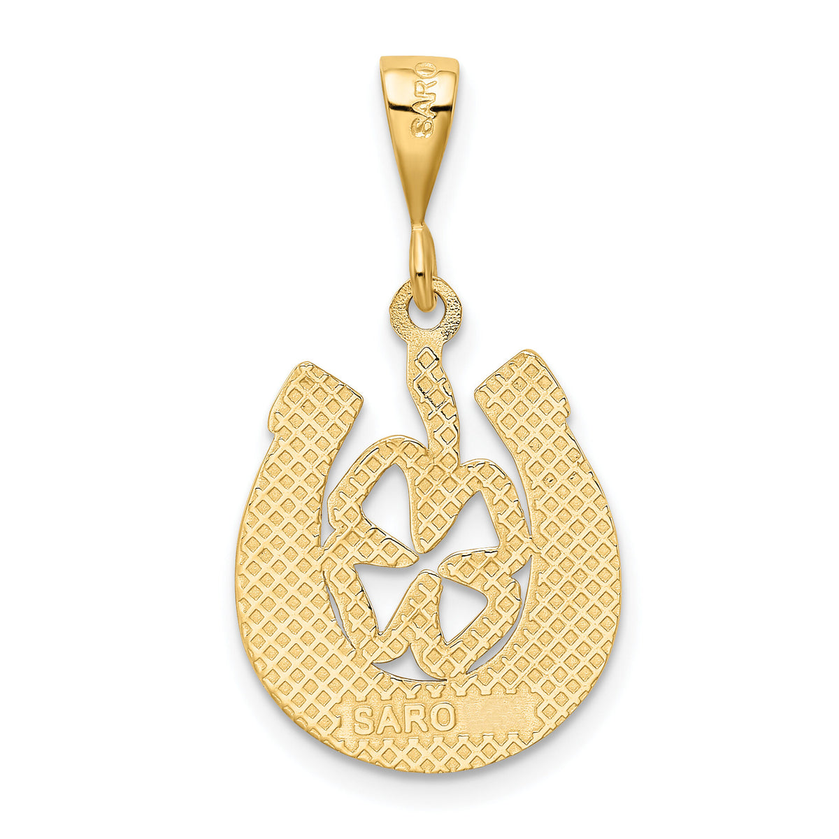 10k Good Luck Clover Pendant-10K2739