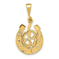 10k Good Luck Clover Pendant-10K2739
