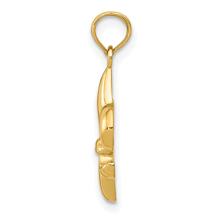 10k Fleur De Lis Pendant-10K2759