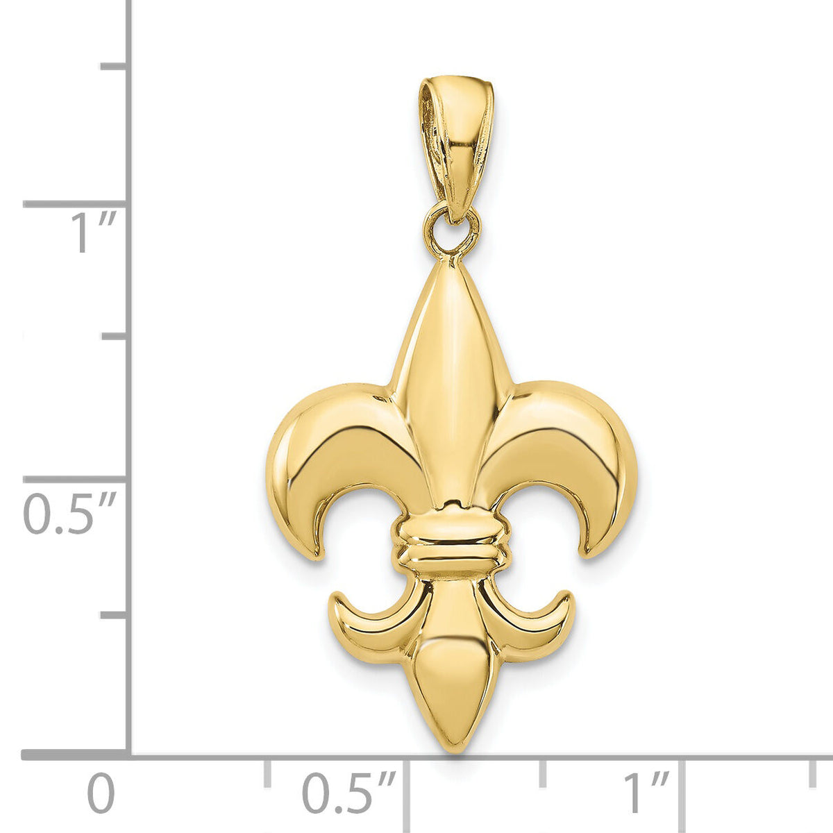 10k Medium Fleur-De-Lis Pendant-10K2760