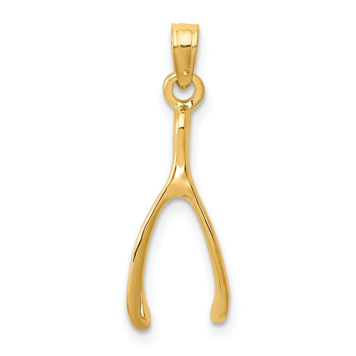 10K Wishbone Charm-10K2766
