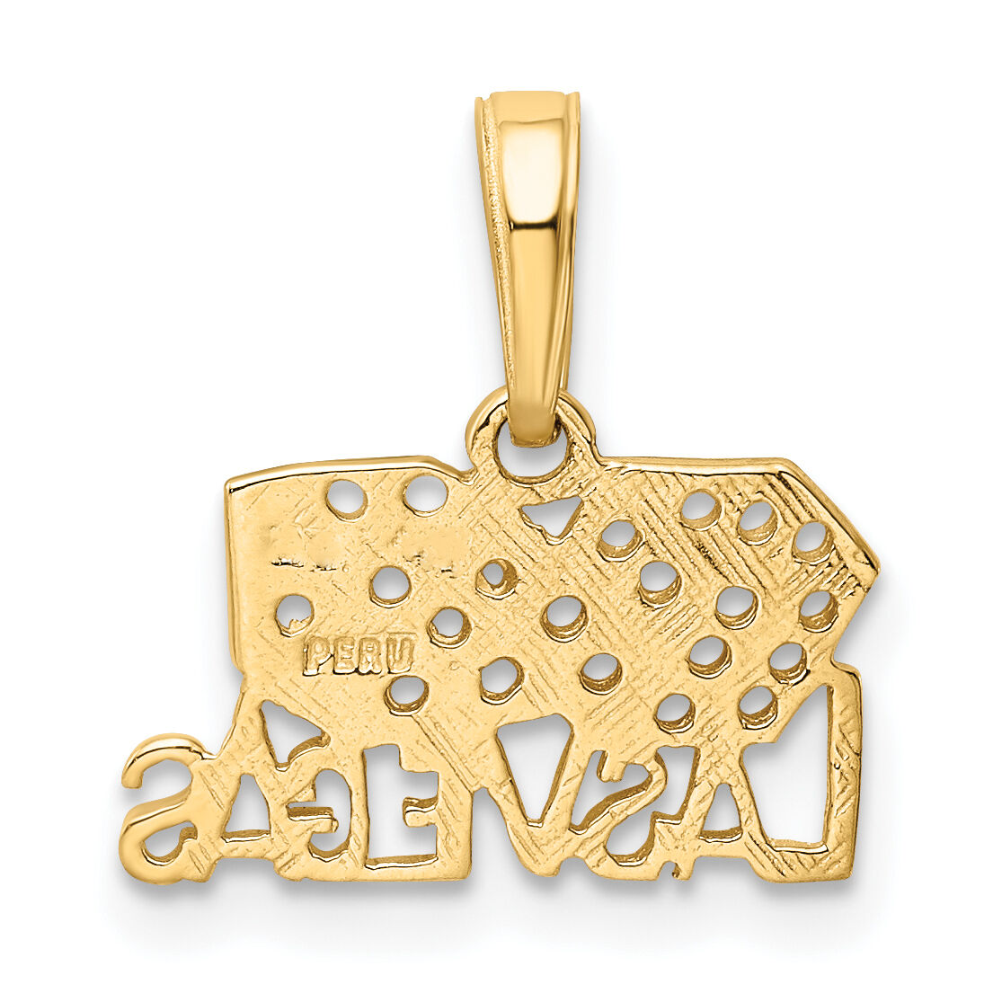 10k LAS VEGAS w/Dice Pendant-10K2773