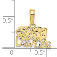 10k LAS VEGAS w/Dice Pendant-10K2773
