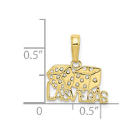 10k LAS VEGAS w/Dice Pendant-10K2773