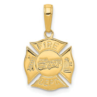 10k Fire Dept Shield Pendant-10K2841