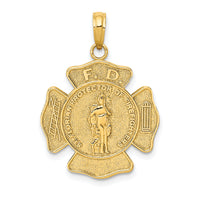 10k St. Florian Protect Us/Fire Dept. Pendant-10K2842