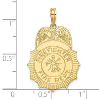 10k FIREFIGHTER FIRE DEPT. Badge Charm-10K2843
