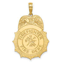 10k FIREFIGHTER FIRE DEPT. Badge Charm-10K2843