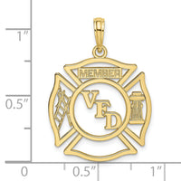 10k VFD Member Shield Charm-10K2849