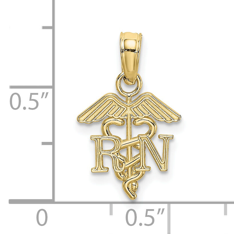 10K RN Caduceus Pendant-10K2853