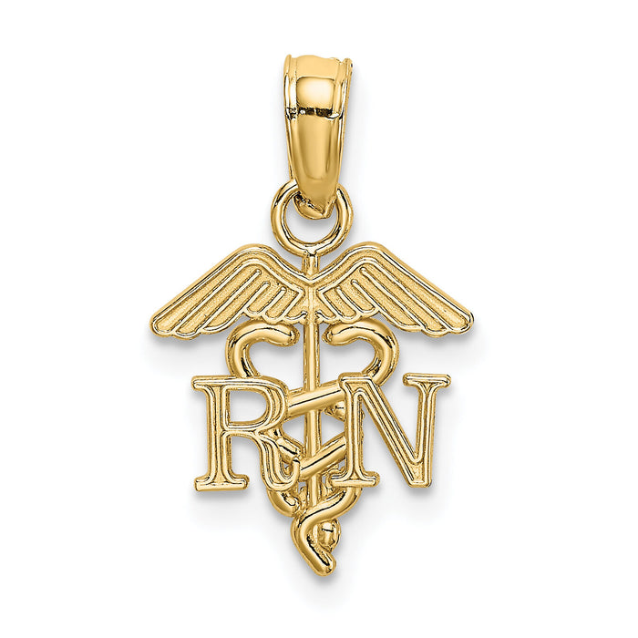 10K RN Caduceus Pendant-10K2853