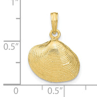 10K Medium Clam Shell Pendant-10K2917