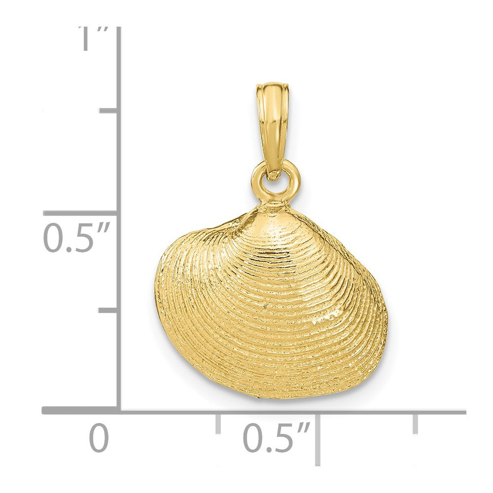 10K Medium Clam Shell Pendant-10K2917