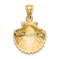 10k Scallop Shell Pendant-10K2918