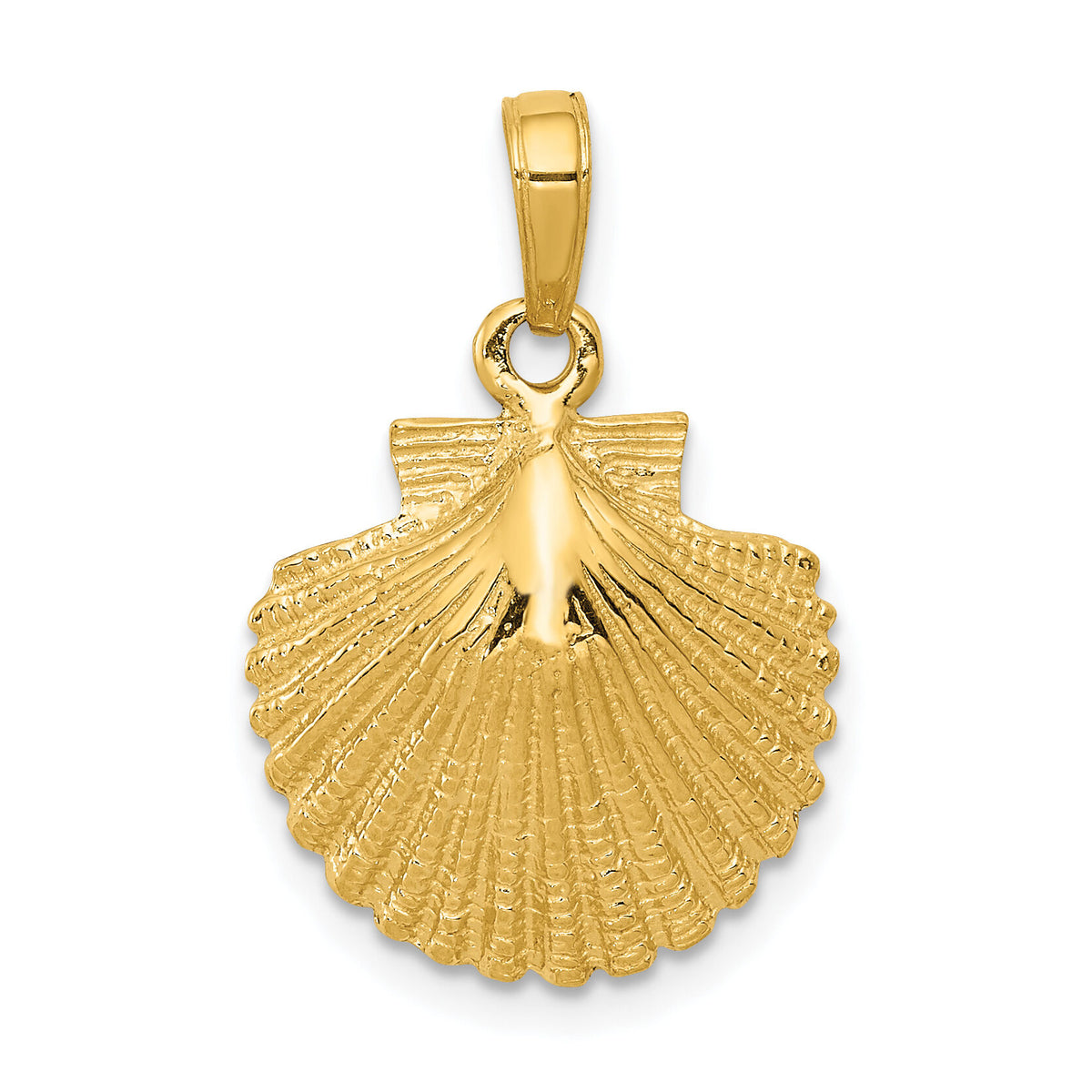 10k Scallop Shell Pendant-10K2918