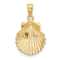 10K Scallop Shell Pendant-10K2919