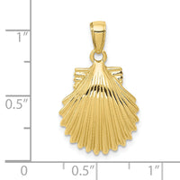 10K Scallop Shell Pendant-10K2919