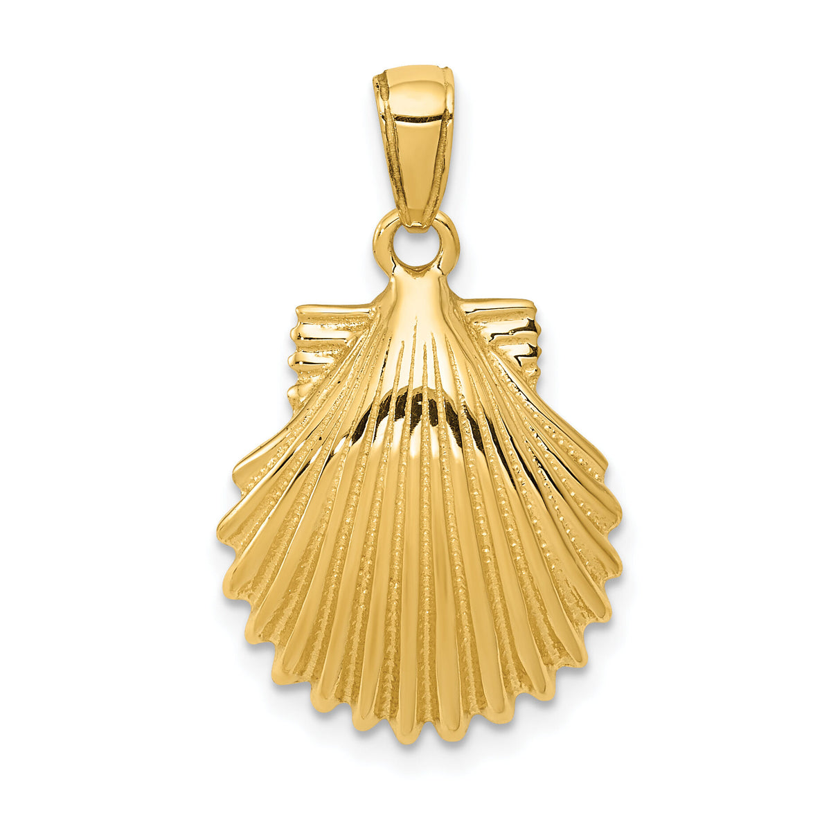 10K Scallop Shell Pendant-10K2919