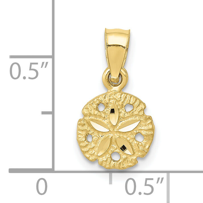 10K Sand Dollar Pendant-10K2931