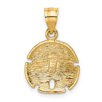 10K Sand Dollar Pendant-10K2935
