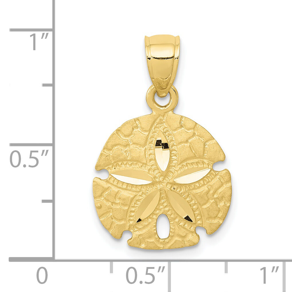 10K Sand Dollar Pendant-10K2935