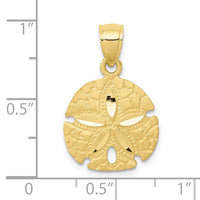 10K Sand Dollar Pendant-10K2935
