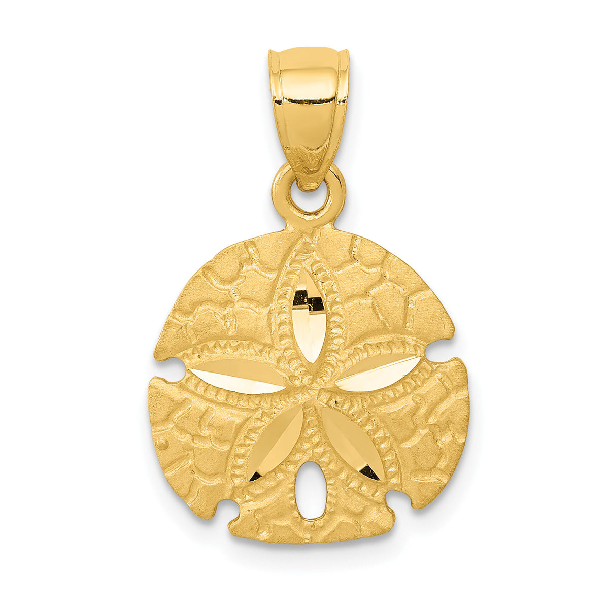 10K Sand Dollar Pendant-10K2935