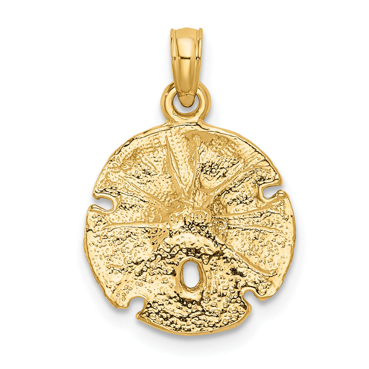 10k Sand Dollar Pendant-10K2937