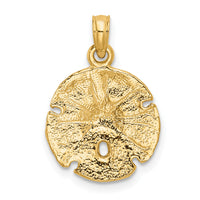 10k Sand Dollar Pendant-10K2937