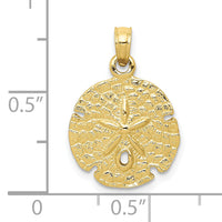 10k Sand Dollar Pendant-10K2937