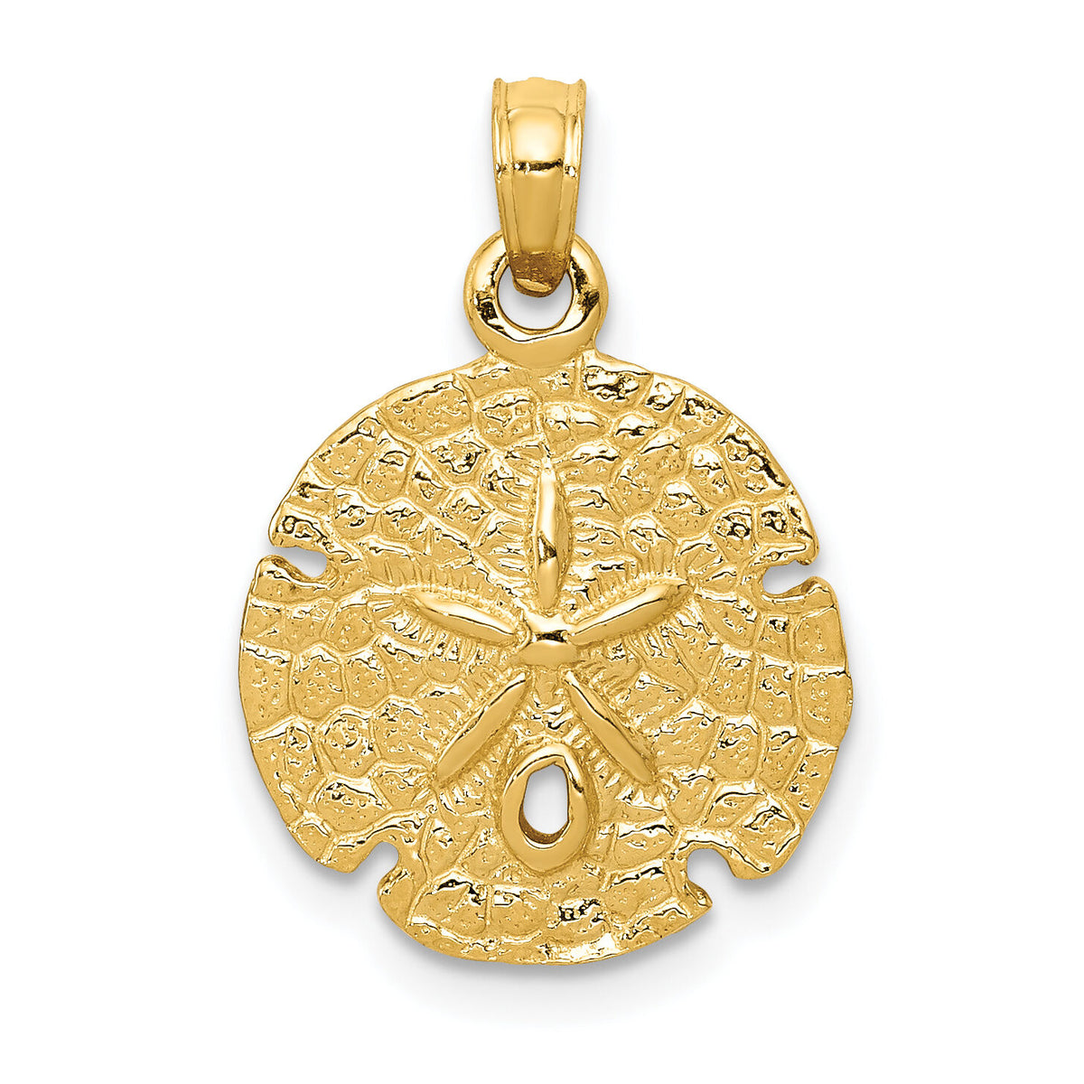 10k Sand Dollar Pendant-10K2937