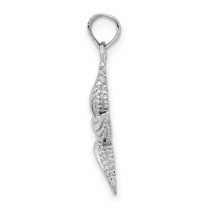 10k White Gold Starfish Pendant-10K2940W