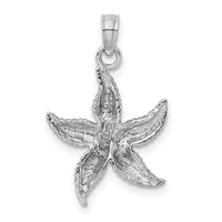 10k White Gold Starfish Pendant-10K2940W