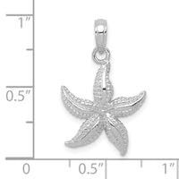 10k White Gold Starfish Pendant-10K2940W