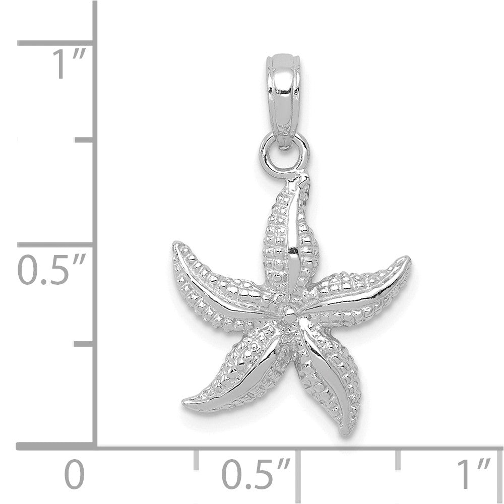 10k White Gold Starfish Pendant-10K2940W