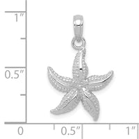 10k White Gold Starfish Pendant-10K2940W