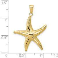 10K Diamond-cut Starfish Pendant-10K2944