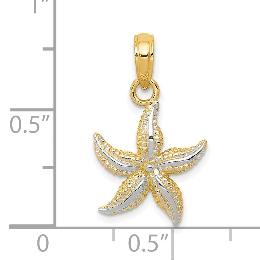 10K w/Rhodium Starfish Charm-10K2953