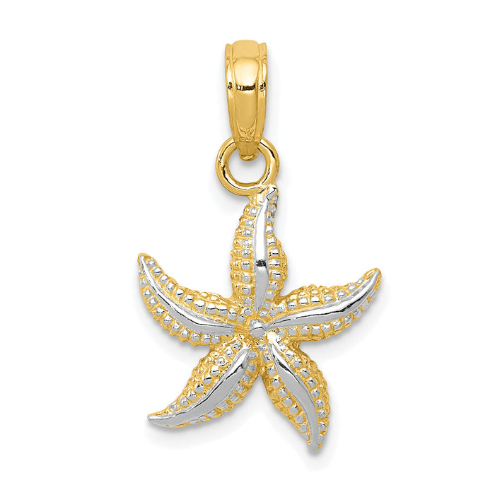 10K w/Rhodium Starfish Charm-10K2953