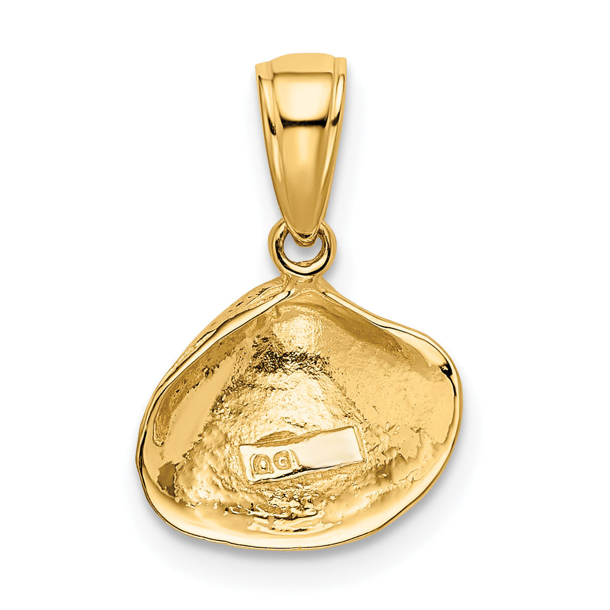 10K Small Clam Shell Pendant-10K2964