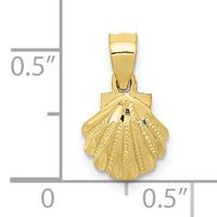 10K Scallop Shell Pendant-10K2965