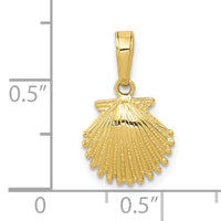 10k Scallop Shell Pendant-10K2967