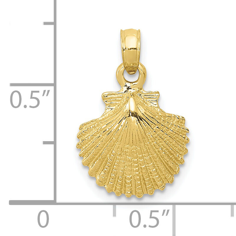 10k Scallop Shell Pendant-10K2968